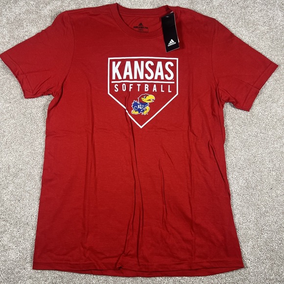 adidas Other - Adidas Kansas‎ Softball T-Shirt Red Men's Medium Amplifier Tee NCAA NWT